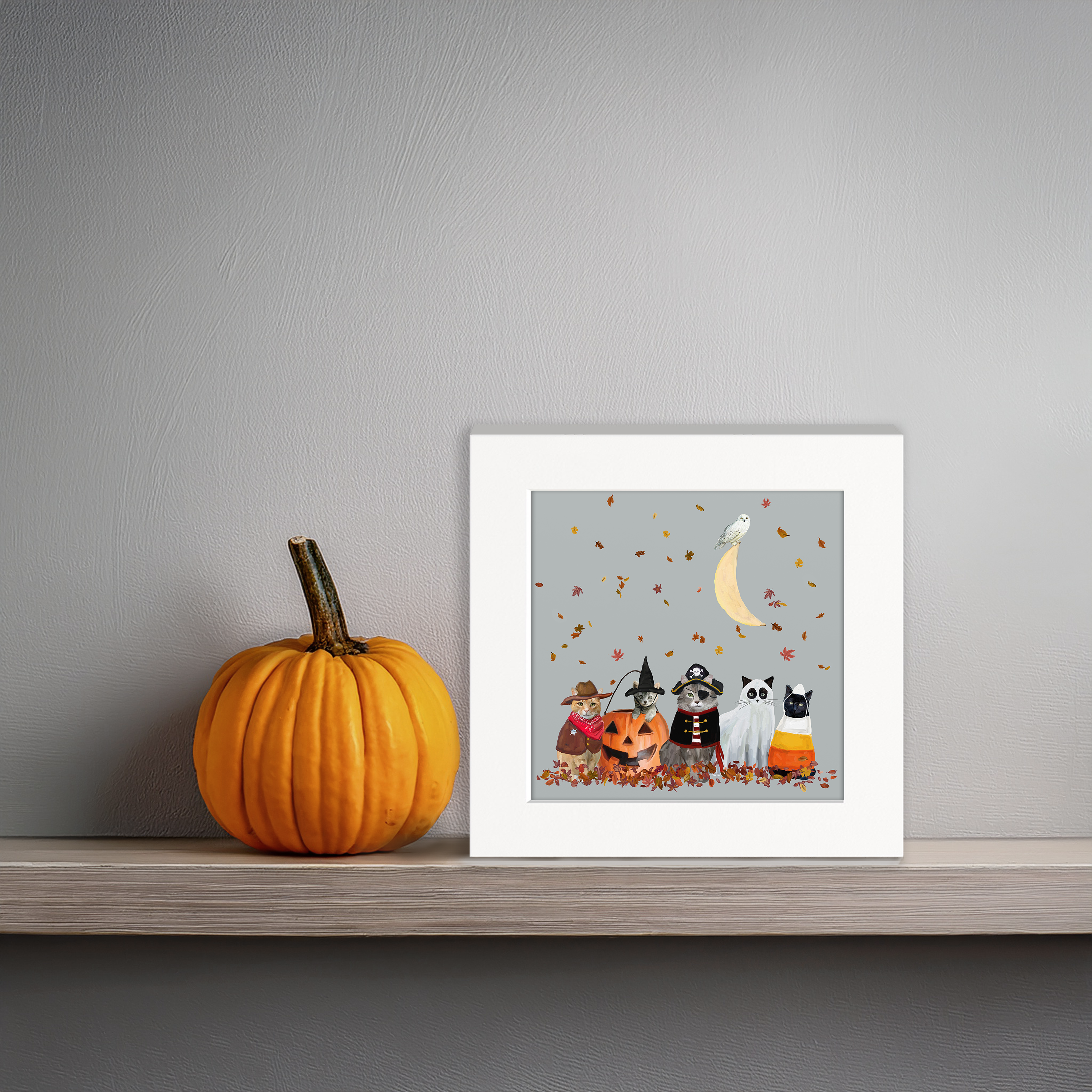 Halloween Cats Happy Square