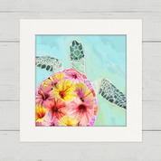 Hibiscus Sea Turtle Happy Square