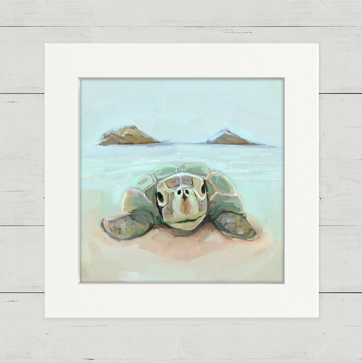 Mokulua Sea Turtle Happy Square™