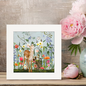 Springtime Friends - Fawn and Owl Happy Square™