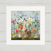 Springtime Friends - Fawn and Owl Happy Square™