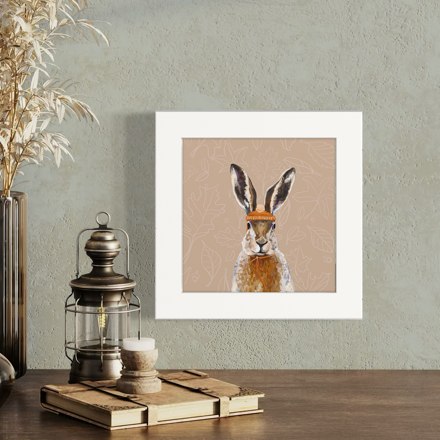 Thankful Bunny Happy Square