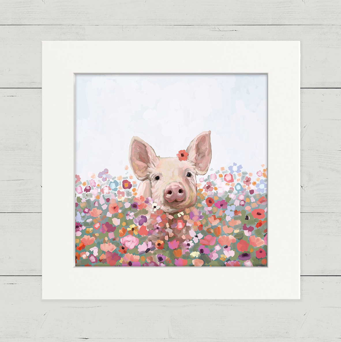 Wildflower Pig Happy Square™