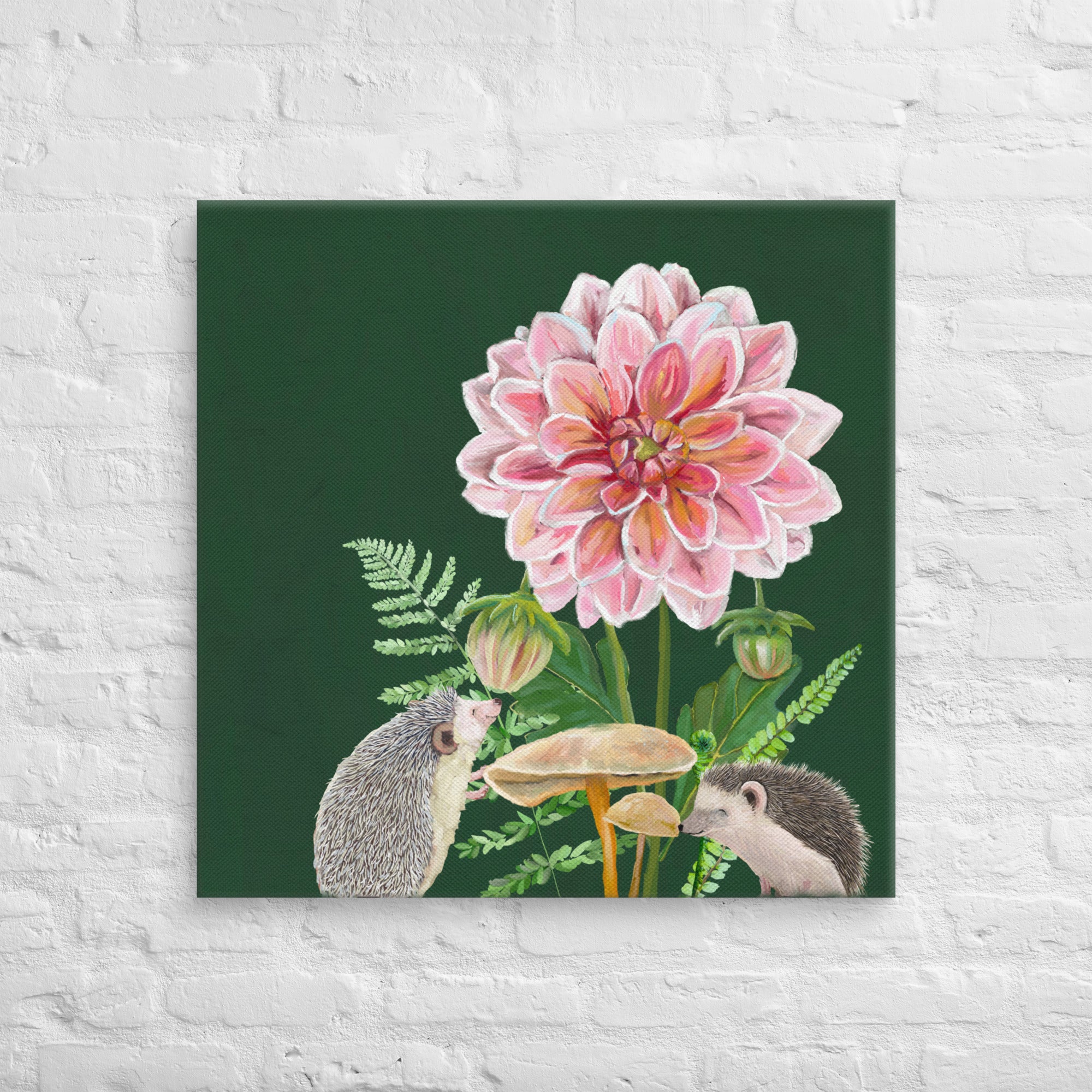 Dahlia Friends Canvas Wrap