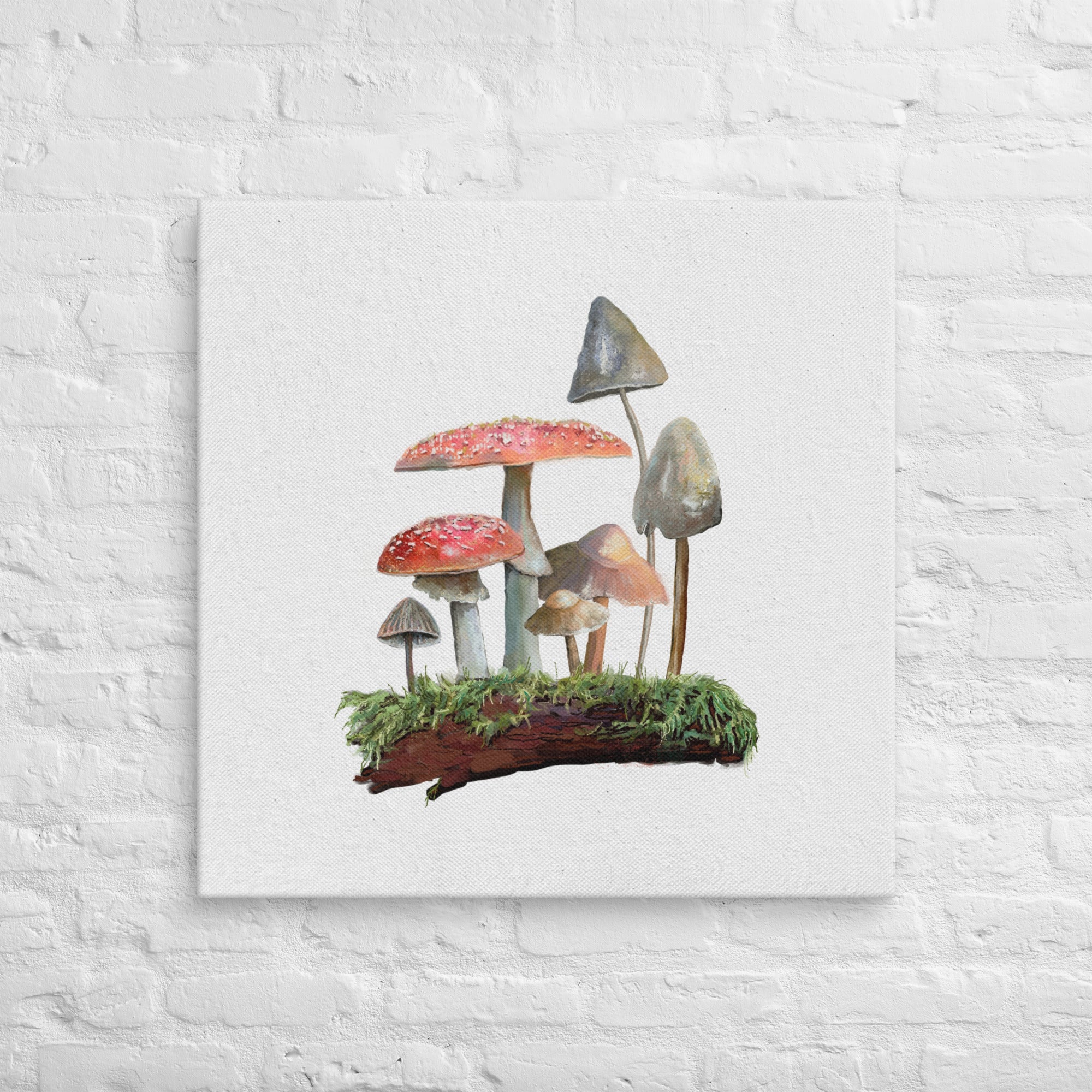 Forest Magic - Mushroom Garden 1 Canvas Wrap