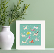 10 Llamas Leaping Happy Square