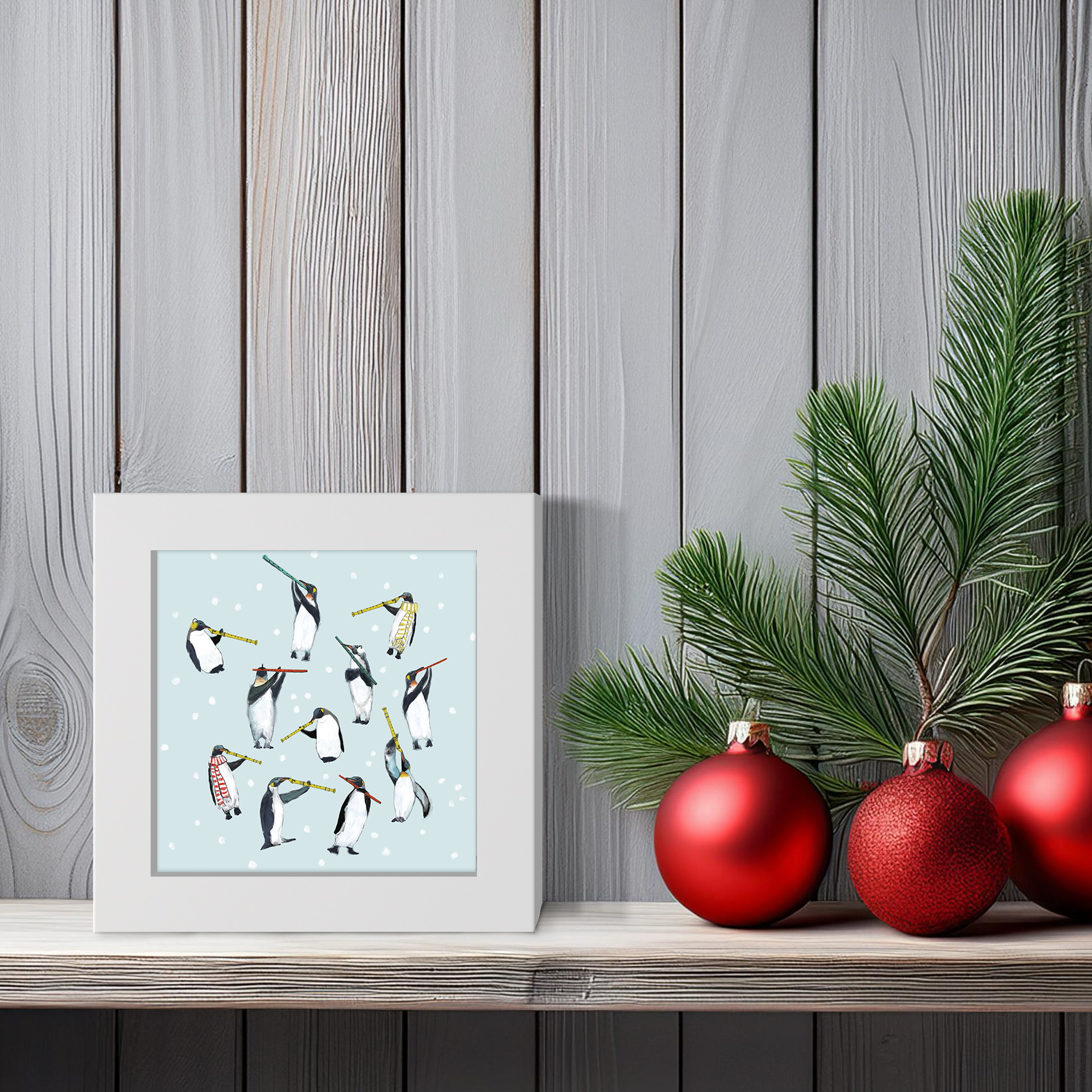 11 Penguins Piping Happy Square