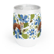 Floral Fox Wine Tumbler