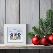 3 French Pugs Happy Square