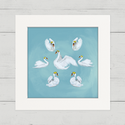 7 Swans a Swimming Happy Square
