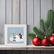 A Very Merry Fox and Raccoon Happy Square