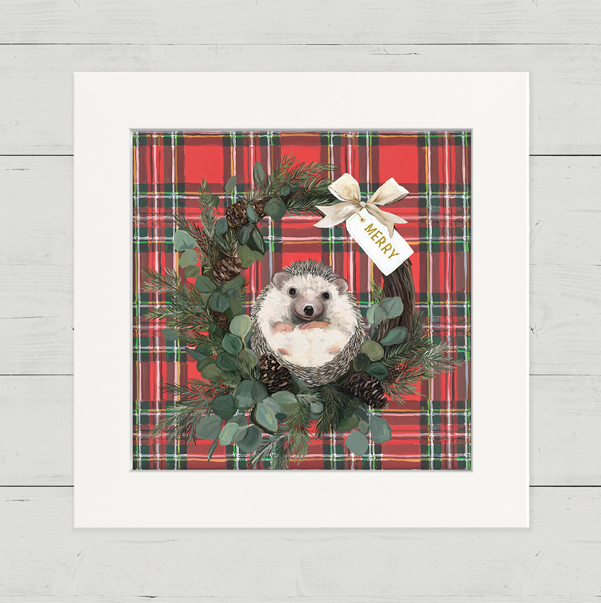 A Very Merry Hedgehog Happy Square