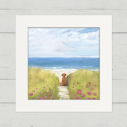 A Quiet Day at the Beach Happy Square™