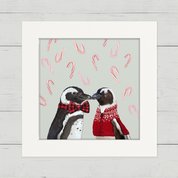 A Very Merry Penguin Pair Happy Square