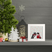 A Very Merry Penguin Pair Happy Square