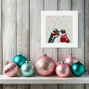 A Very Merry Penguin Pair Happy Square