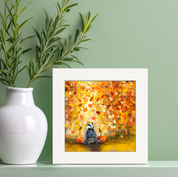 Autumn Badger Happy Square