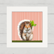 Autumn Squirrel Happy Square