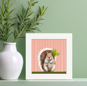 Autumn Squirrel Happy Square