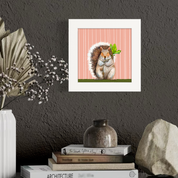 Autumn Squirrel Happy Square