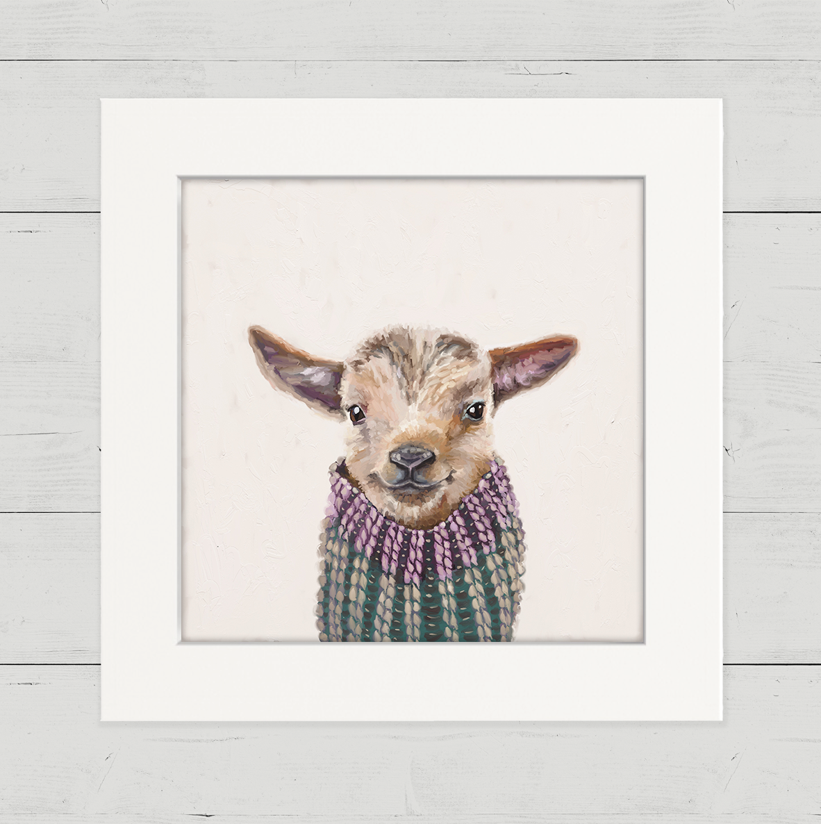 Baby Goat in Sweater Happy Square