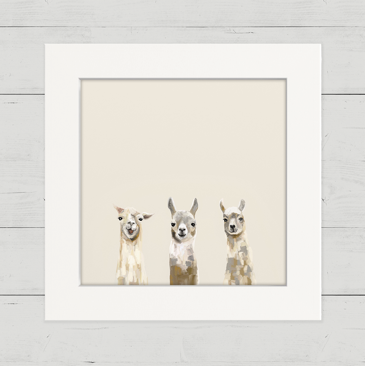 Baby Llama Trio Happy Square
