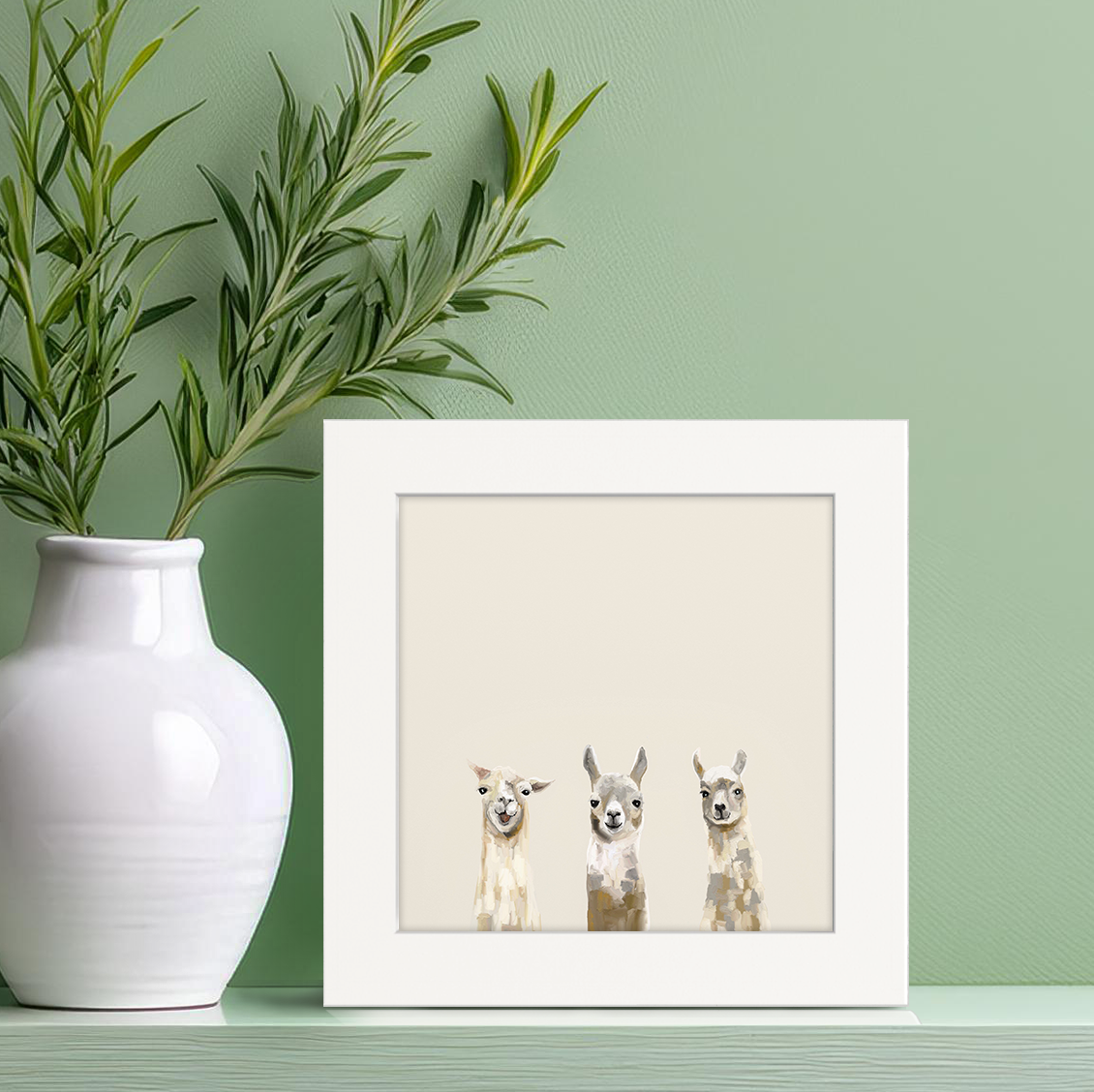 Baby Llama Trio Happy Square