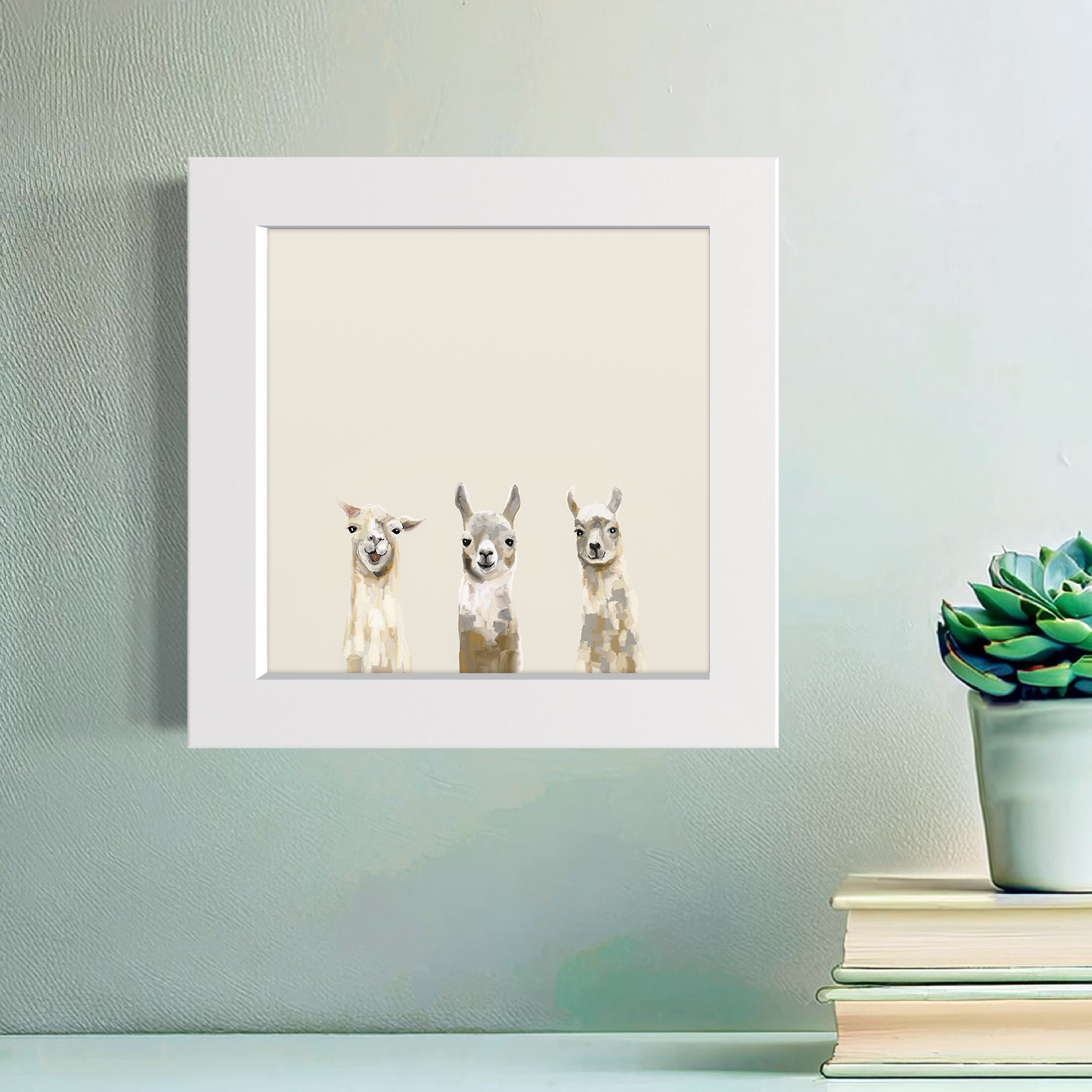 Baby Llama Trio Happy Square
