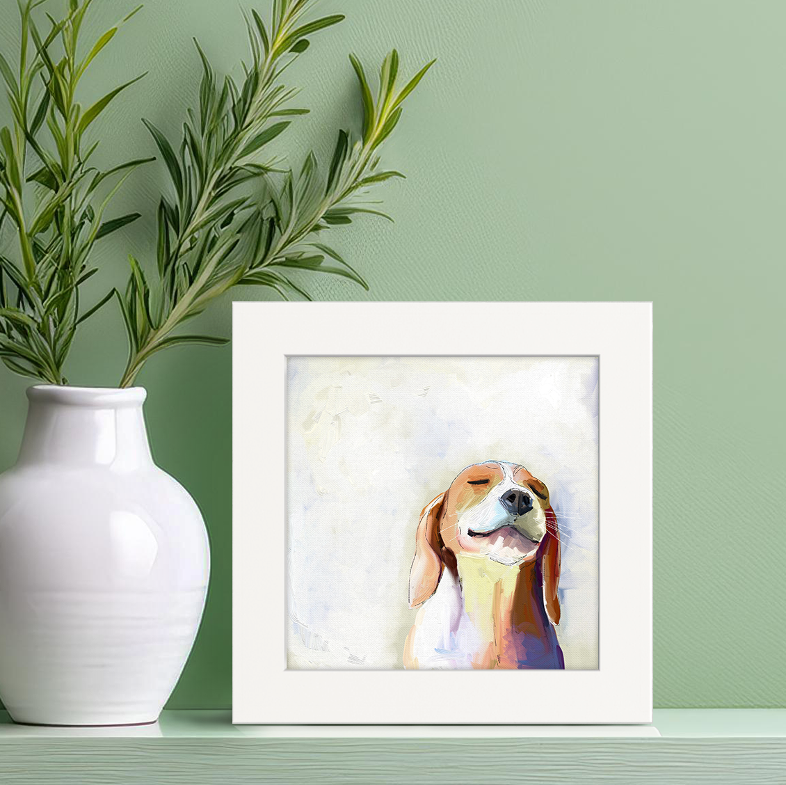 Best Friend - Beagle Grin Happy Square