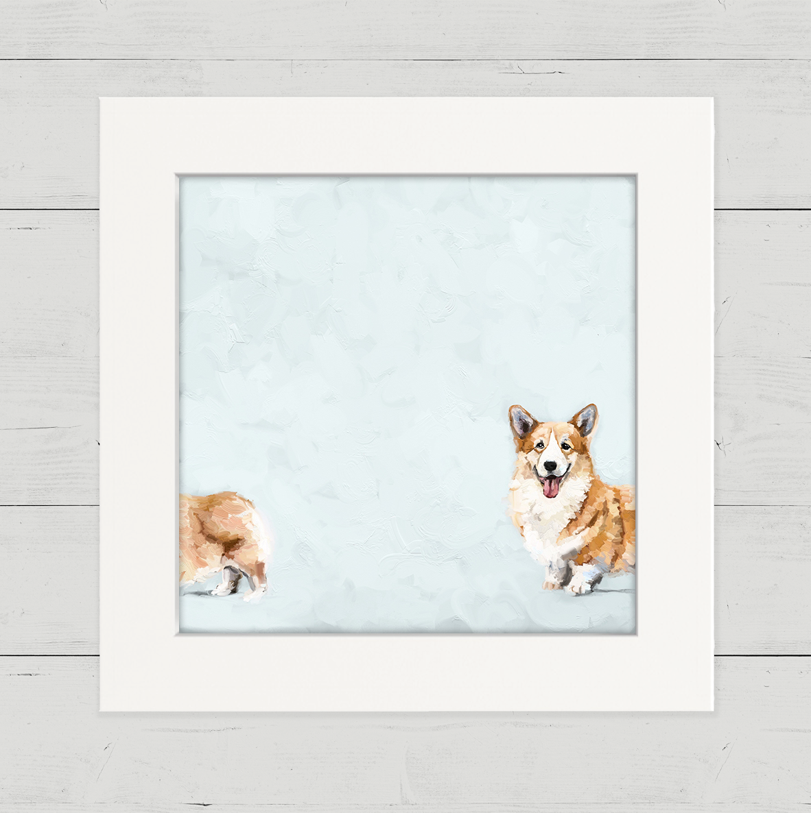 Best Friend - Silly Corgi Happy Square