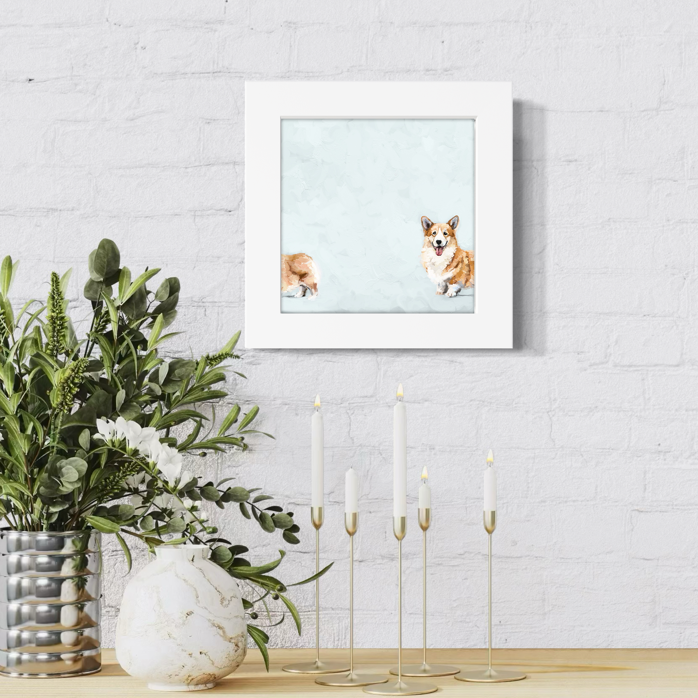 Best Friend - Silly Corgi Happy Square