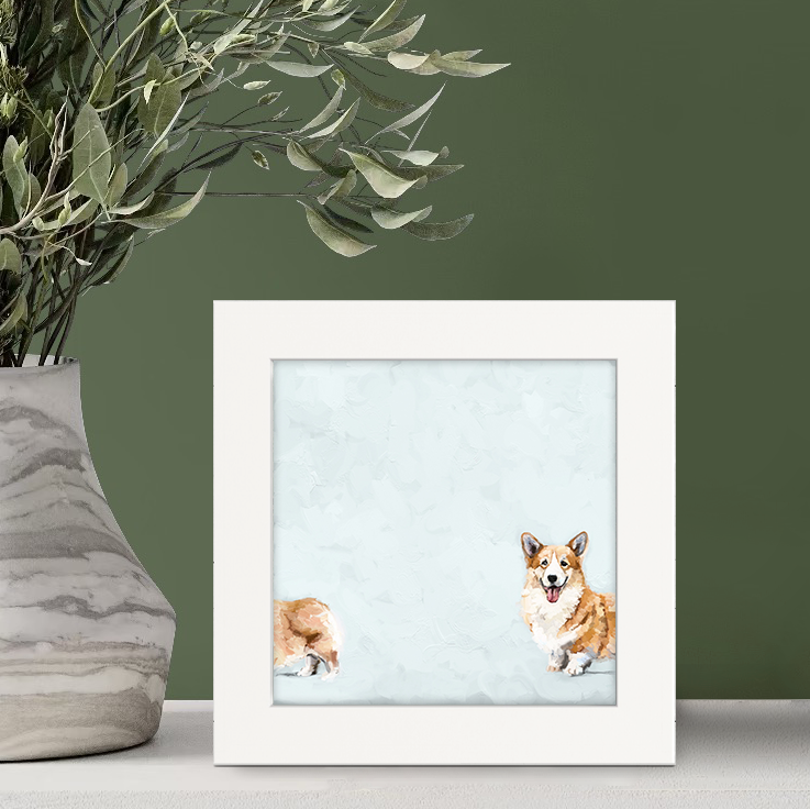 Best Friend - Silly Corgi Happy Square