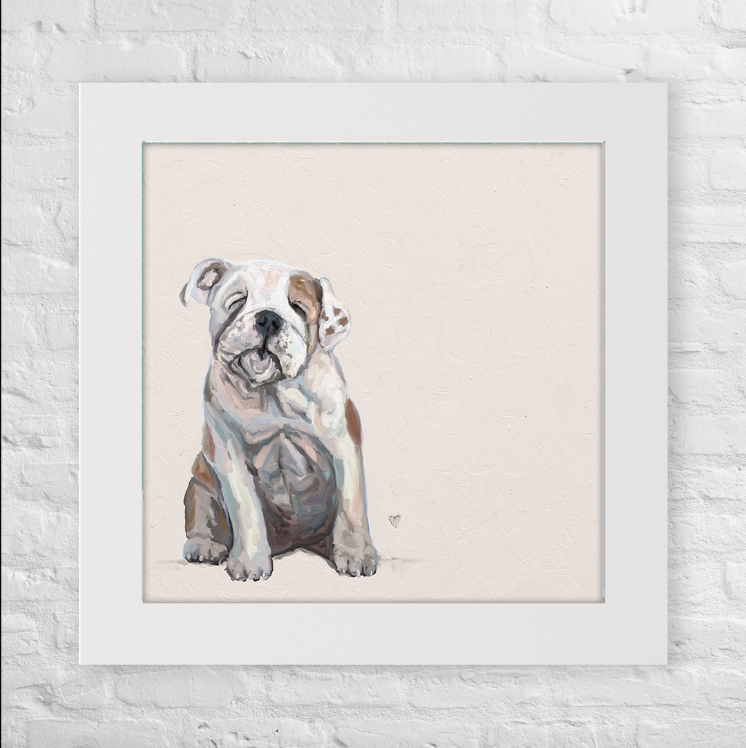 Best Friend - Baby Bulldog Happy Square™