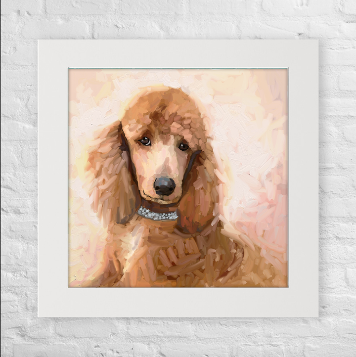 Best Friend - Fancy Apricot Poodle Happy Square™