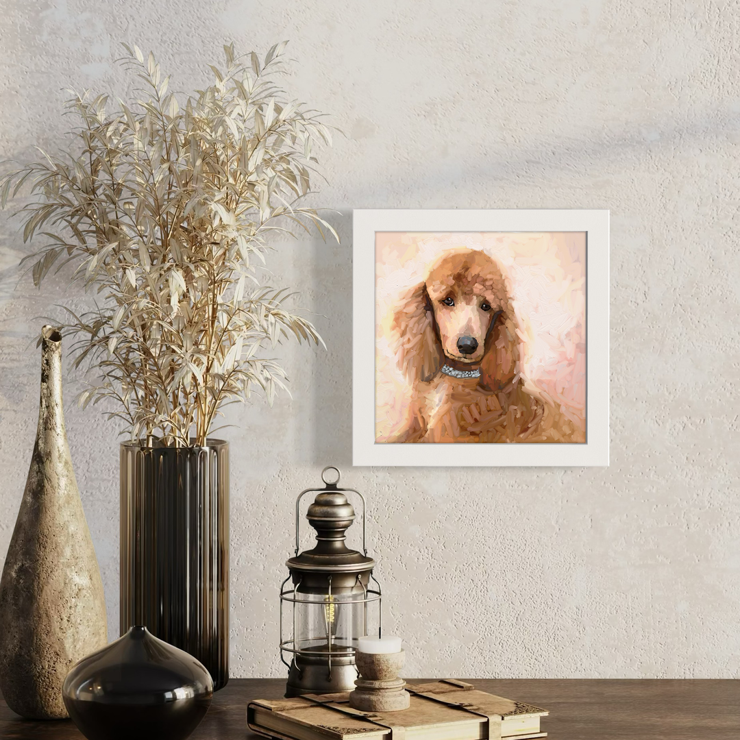 Best Friend - Fancy Apricot Poodle Happy Square™