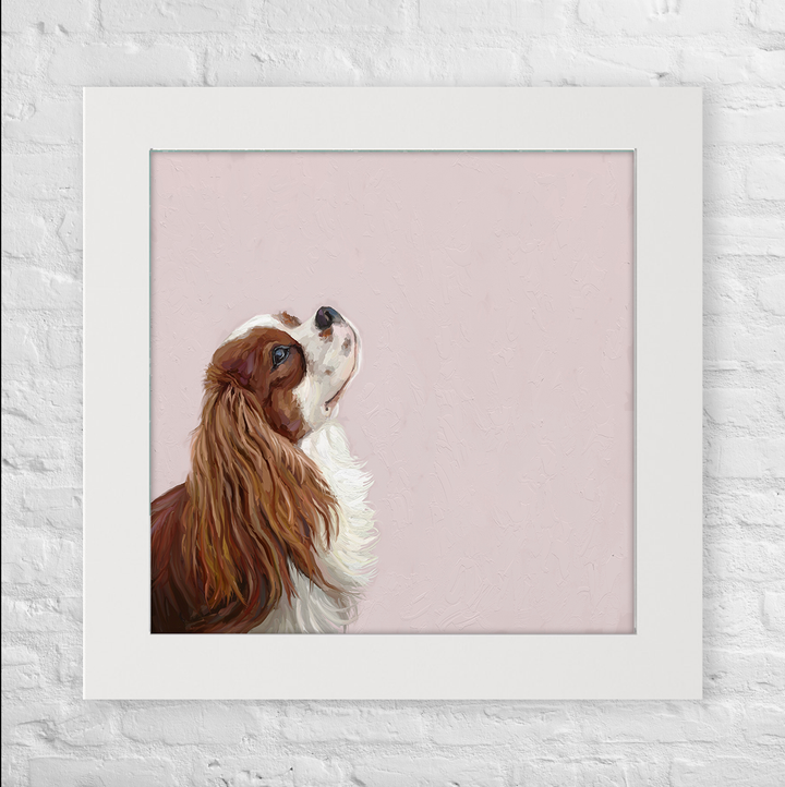 Best Friend - Looking Up Cavalier Happy Square™