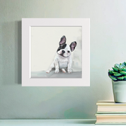 Best Friend - Black and White Frenchie Happy Square™