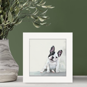 Best Friend - Black and White Frenchie Happy Square™