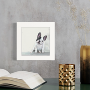 Best Friend - Black and White Frenchie Happy Square™