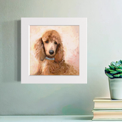 Best Friend - Fancy Apricot Poodle Happy Square™