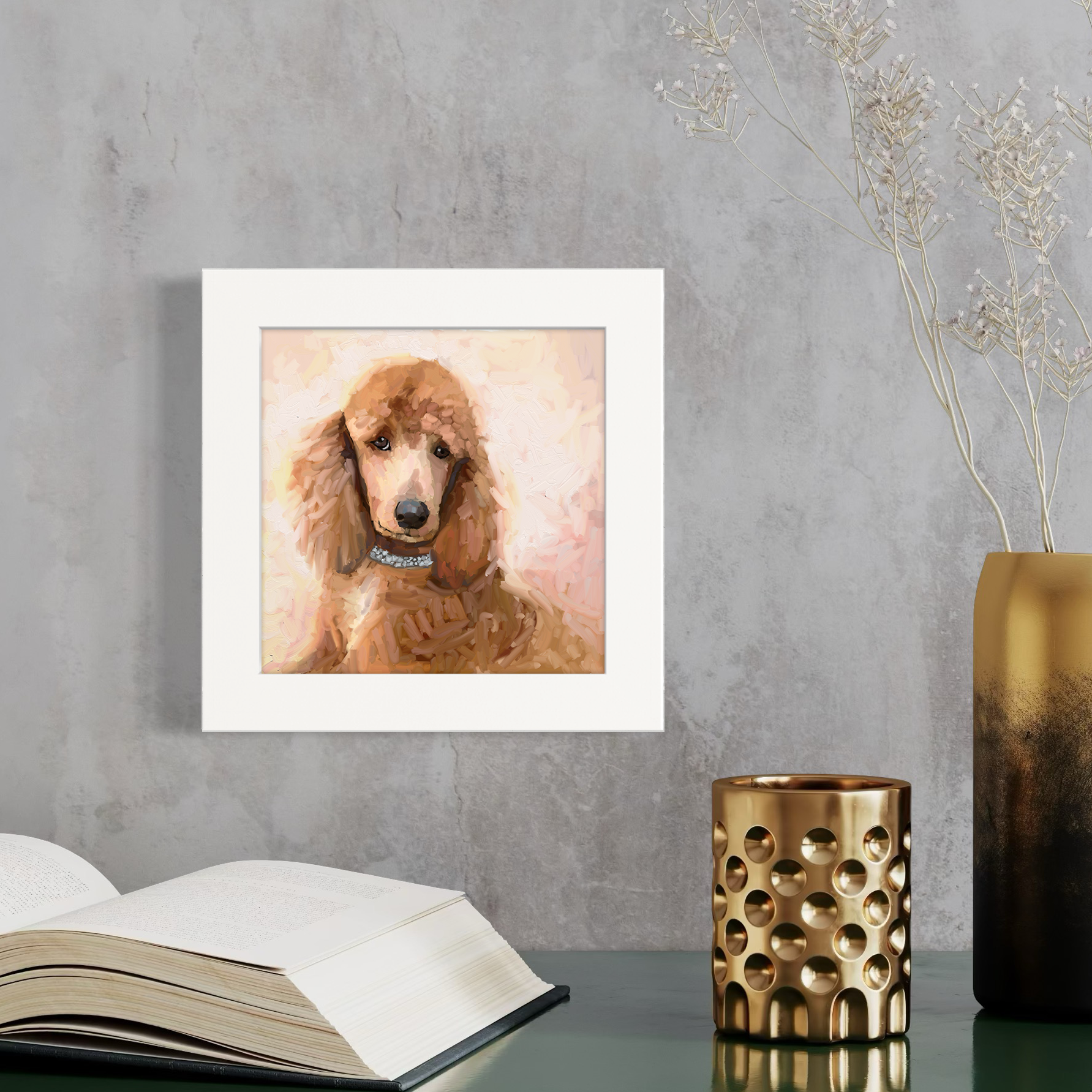 Best Friend - Fancy Apricot Poodle Happy Square™