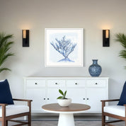 Blue Coral Framed Canvas