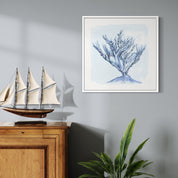Blue Coral Framed Canvas