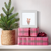 Candy Cane Pig Happy Square