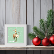 Caroling Deer Happy Square