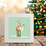 Caroling Deer Happy Square