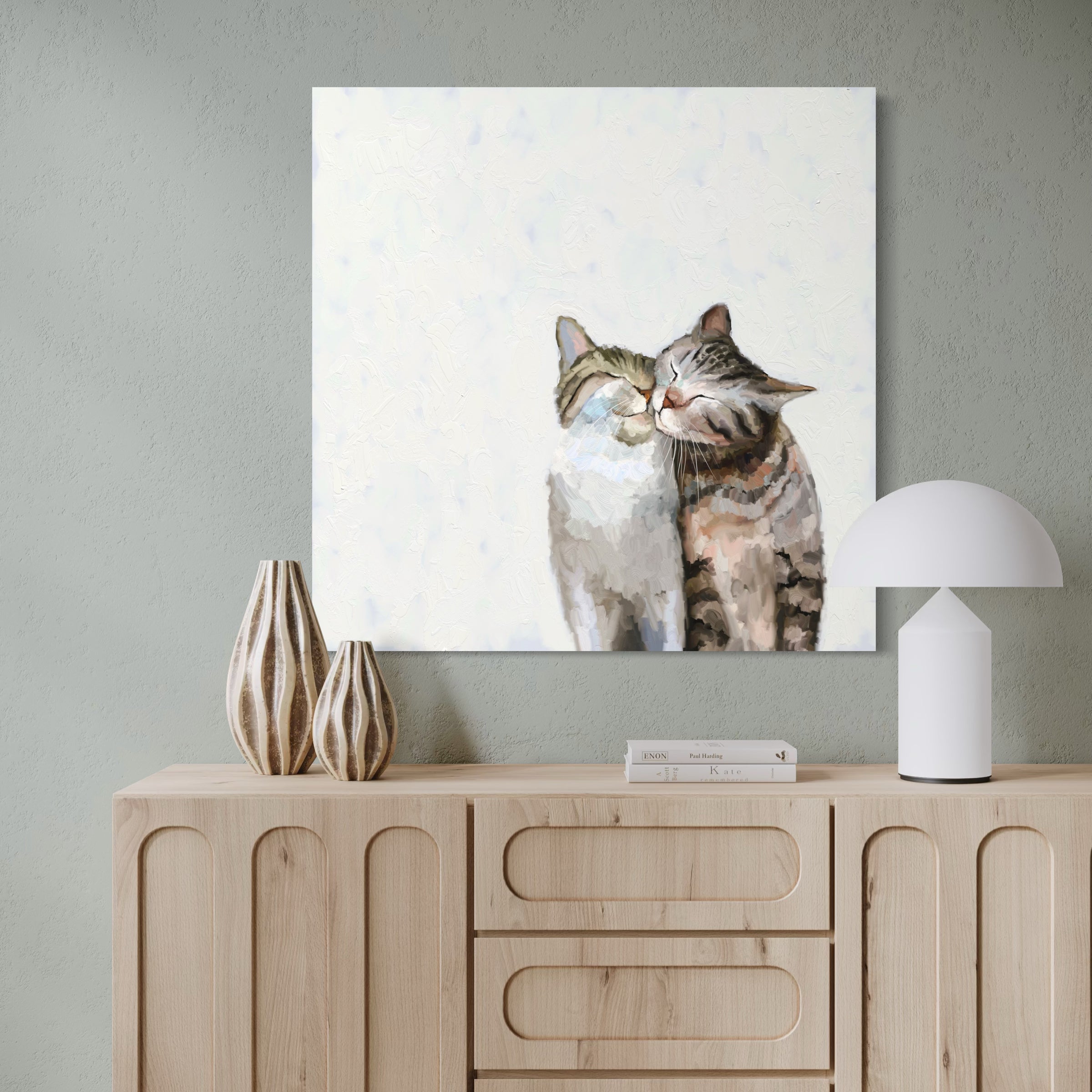 Cat Pair Canvas Wrap