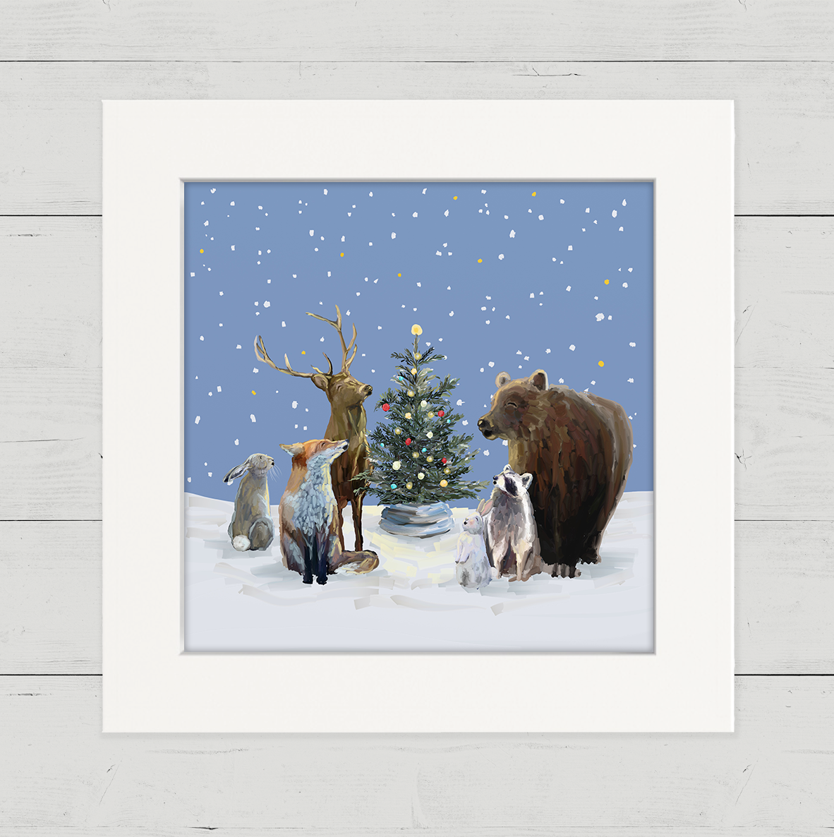 Christmas Carolers Happy Square