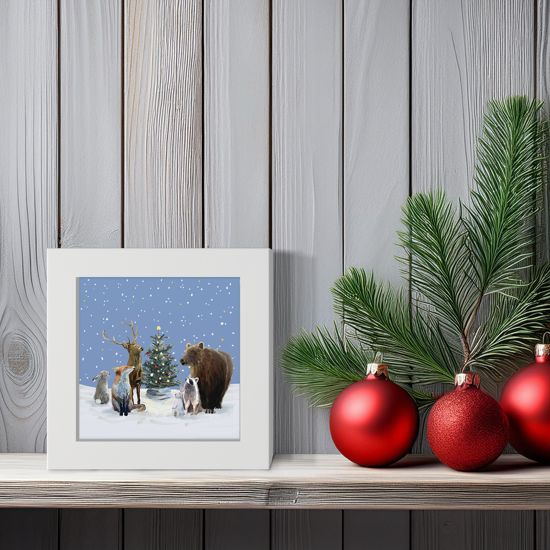 Christmas Carolers Happy Square