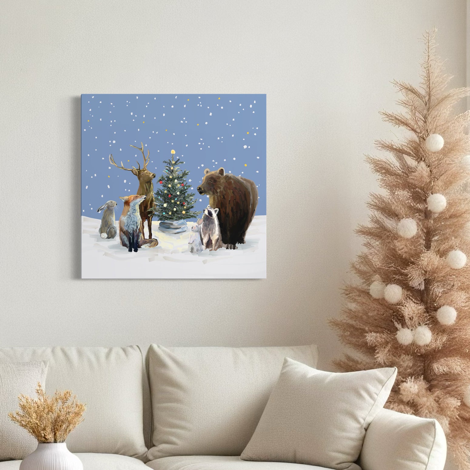 Christmas Carolers Canvas Wrap